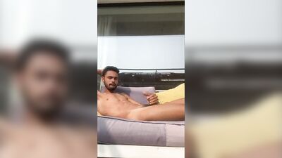 NAUGHTY PAU GRANDE CUMMING ON THE BALCONY AT HOME