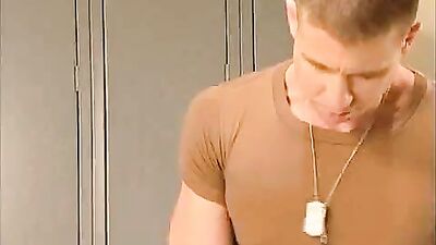 Marines Get Straightened Up - Muscle Boys Latrine Fun!