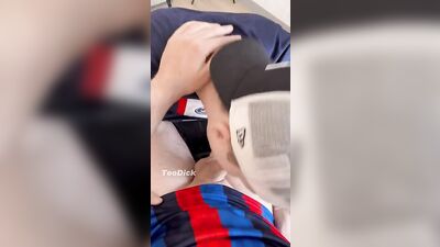 Two guys in Sportswear fuck in hotel room