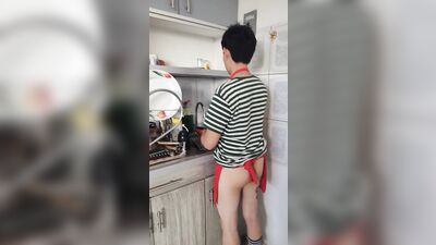 Young twink show his cook