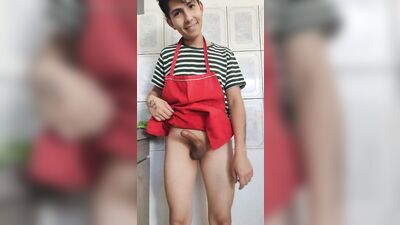Young twink show his cook