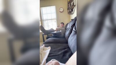 Teasing my husband while he tries to work