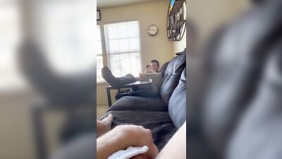 Teasing my husband while he tries to work