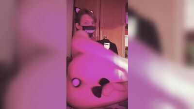 Butt blug Slides in My tight Boy pussy And strongly vibrates