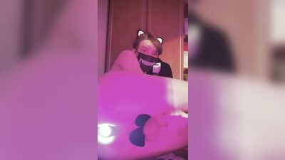 Butt blug Slides in My tight Boy pussy And strongly vibrates