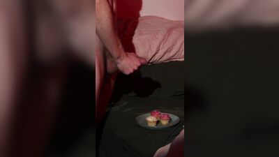 white Benny Fox birthday cum surprise