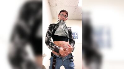 Jerking off in a public Restroom