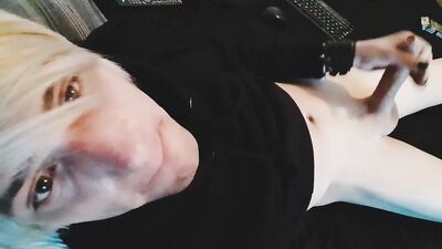 Cum all over my tummy and hoodie