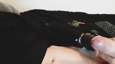 Cum all over my tummy and hoodie