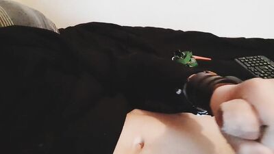 Cum all over my tummy and hoodie