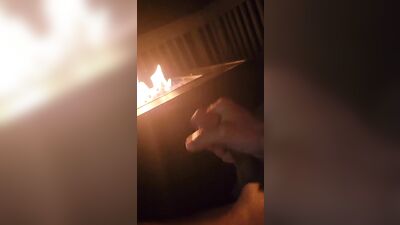 Middle of the night fire pit jerk off and masterbate until cum. Outside Solo twink boy fun!