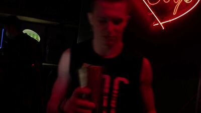 Fucked cute barman in a club and came in his ass 71