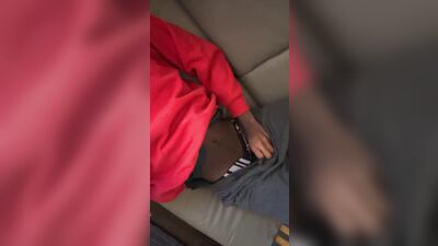 Black skinny twink teasing.