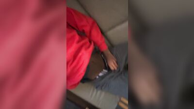 Black skinny twink teasing.