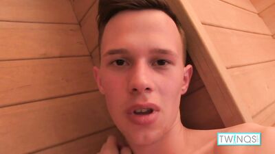 Cock Craving Twink Aaron Fingers His Asshole In A Sauna!
