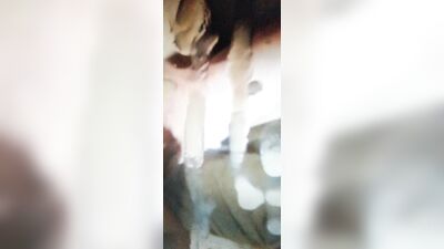 Jerking off huge cock with cumshot on mirror