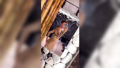 Horny tattooed twink Michael Moore playing and flexing his body