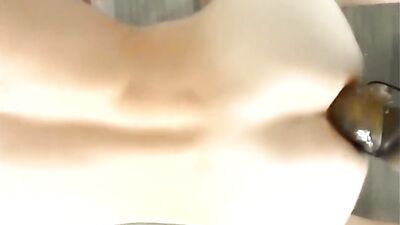 young twink fucking his ass with big dildo