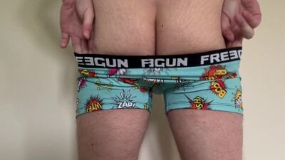 Twink in Undies - Freegun Colorful Boxers tease