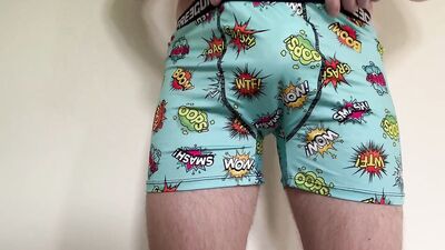 Twink in Undies - Freegun Colorful Boxers tease