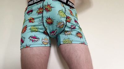 Twink in Undies - Freegun Colorful Boxers tease