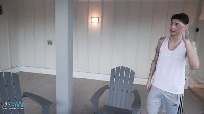 NastyTwinks - Outdoor Shower - Jay Angelo Takes Shower When Jordan Haze Joins, Bareback Shower Fuck