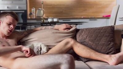 Hot twink Michael Moore jerking off his cock