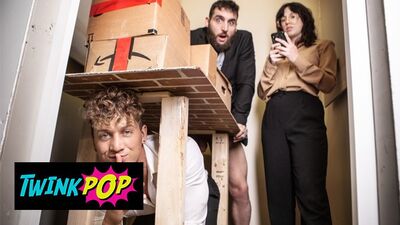 TWINKPOP - Felix Fox Deepthroats His Boss Tony D'Angelo's Hard Dick Before Ripping His Pants Off