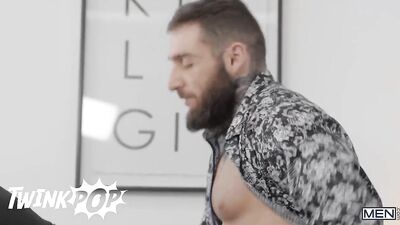 TWINKPOP - Felix Fox Deepthroats His Boss Tony D'Angelo's Hard Dick Before Ripping His Pants Off