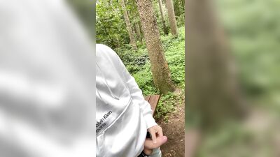 Cute Twink Boy walking around naked in the woods. Almost got caught ????