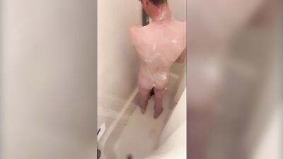 Twink finds a camera in the shower, decides to put on a show