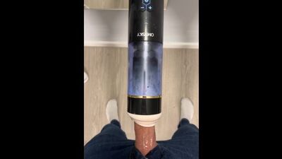 lad gets milked by handsfree fleshlight