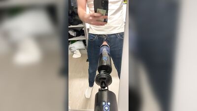 lad gets milked by handsfree fleshlight