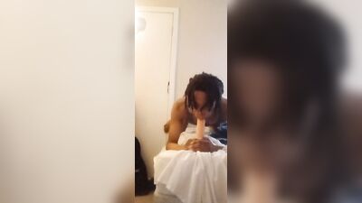 daily twink blowjob practice day 19 of 30 (Femboy loves sucking dildo)