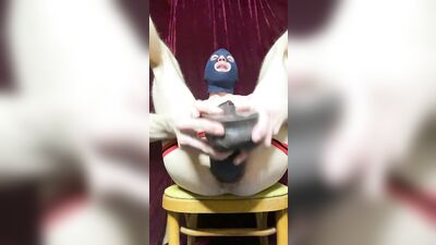 Twink Wrecks Creamy Hole with Massive Dildo