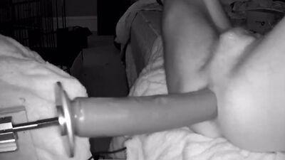 Big dildo fucks twink