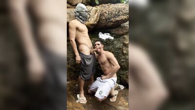 arpoador beach blowjob with cum in mouth