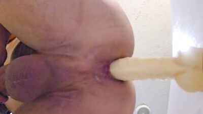 Love riding my dildo and tasting my cum