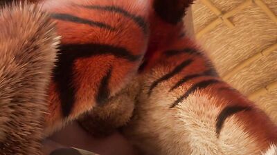 Big Tiger Cums Inside Twink Boy w/ Creampie (Furry Gay Sex) | Wild Life Furries