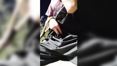 Twink Wanks and Cums Outdoor at the Park Almost Caught Pt.2
