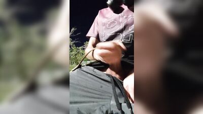 Twink Wanks and Cums Outdoor at the Park Almost Caught Pt.2