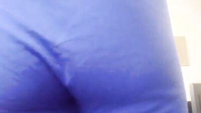 Ebony twink shows off ass and hole