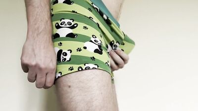 Twink in cute Undies - shows and masturbates till cum