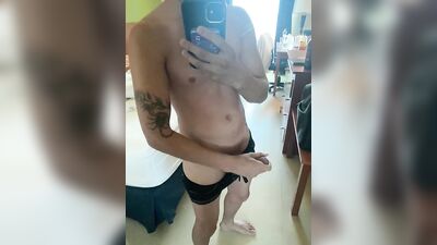 Jerking off at the hotel room