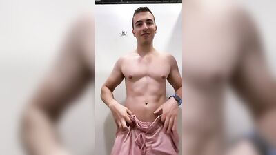 Getting naked at the swimming pool locker room