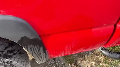 Twink Peeing Pissing Washing Bears Truck Public Urination