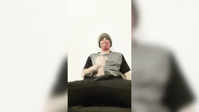 Straight twink masturbates with his huge cock. A lot of sperm! @Herrytheking