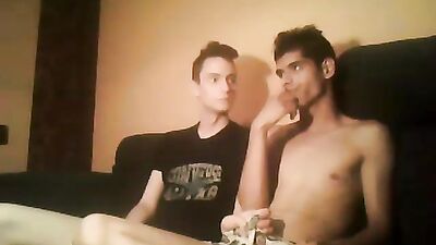 Interracial Couple by Cam - Amateur Cum Shots and Handjobs