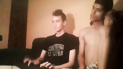 Interracial Couple by Cam - Amateur Cum Shots and Handjobs