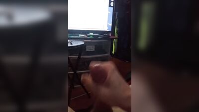 Bored busting a big load